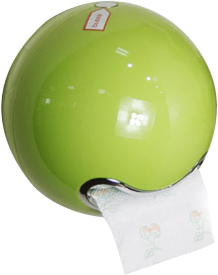 Teckpeak Plastic Waterproof Ball Shape Toliet Roll Paper Holder Tissue Dispenser - Green