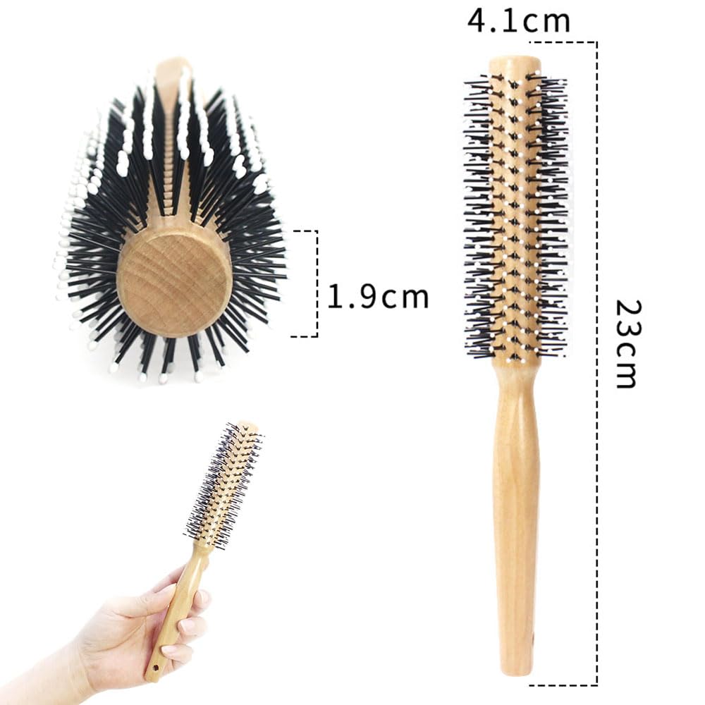 Amazon | GLOWZEN 木製ロールブラシ ヘアブラシ メンズ レディース