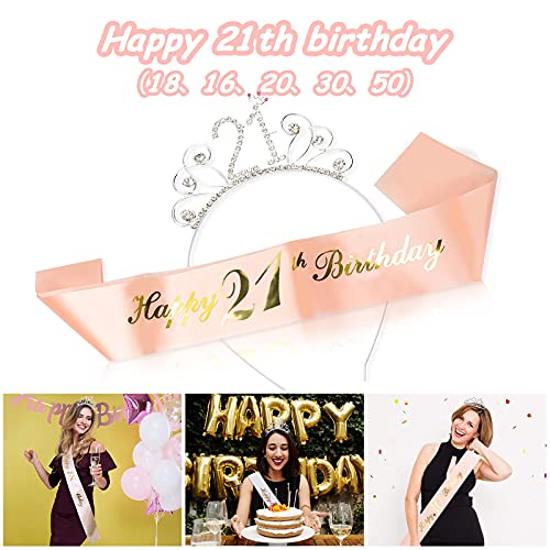 Sinwind Verjaardagskroon, sjerp, verjaardagskroon, sjerp set, verjaardagskroon met verjaardagssjerp, kristallen tiara… - Image 4