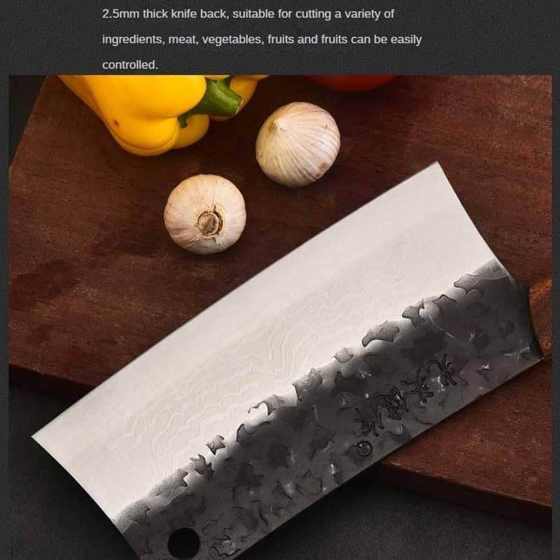 Meat Cleaver,Cleaver Knife 7.7 Inch Hand Forged 7CR17 Stainless Steel Kitchen Chef's Knives With Wooden Handle Chopping Slicing Knife Professional Butcher Knife