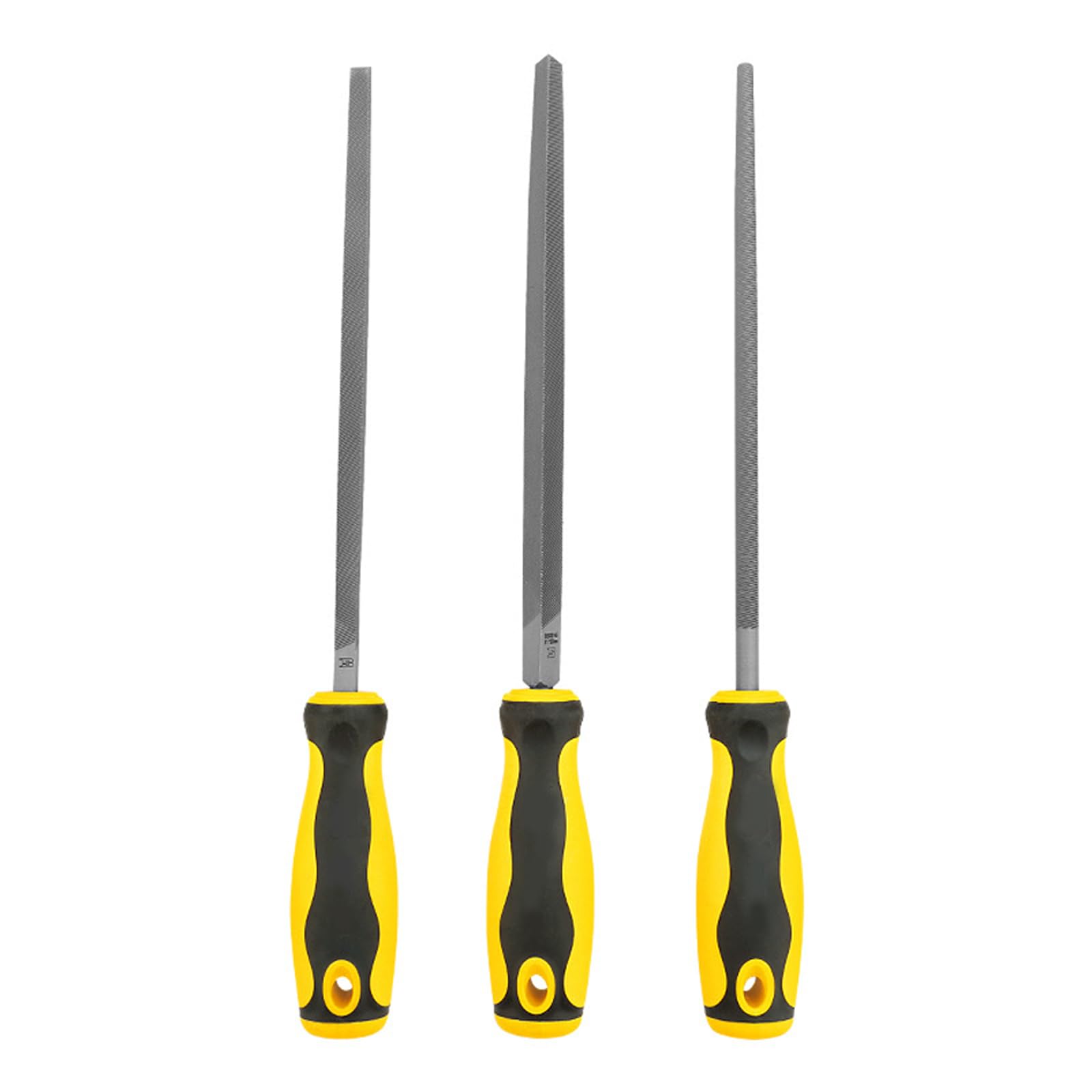 Tsophreniq Wood File, Rasp 3Pcs / Set Flat, Half Round, Triangle File Fast Grinding Speed Suitable For Woodworking Shaping Woodworking Rasps