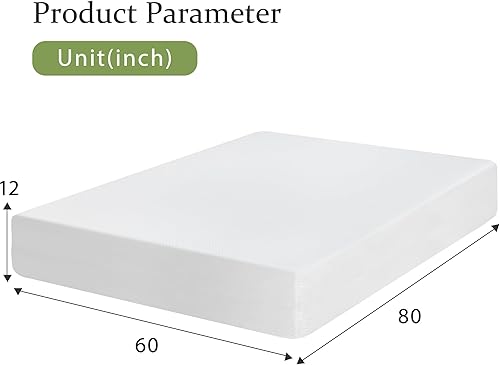 Miniatura 2 de BestMassage Colchón de espuma viscoelástica de gel de 12 pulgadas para sueño fresco y alivio de presión, colchón Queen de firmeza media para niños