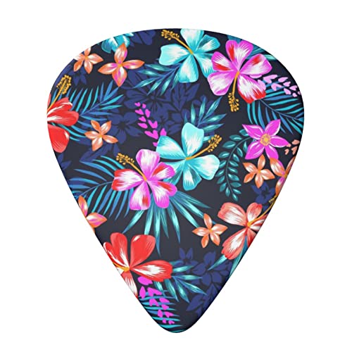 Lot de 6 médiators pour guitare acoustique, guitare électrique, basse, ukulélé – Fin, moyen et épais – Bleu floral - Les Beatles, Paul McCartney, John Lennon, RIngo Starr, George Harrison Lot de 6 médiators pour guitare acoustique, guitare électrique, basse, ukulélé - Fin, moyen et épais - Bleu floral – Image 4