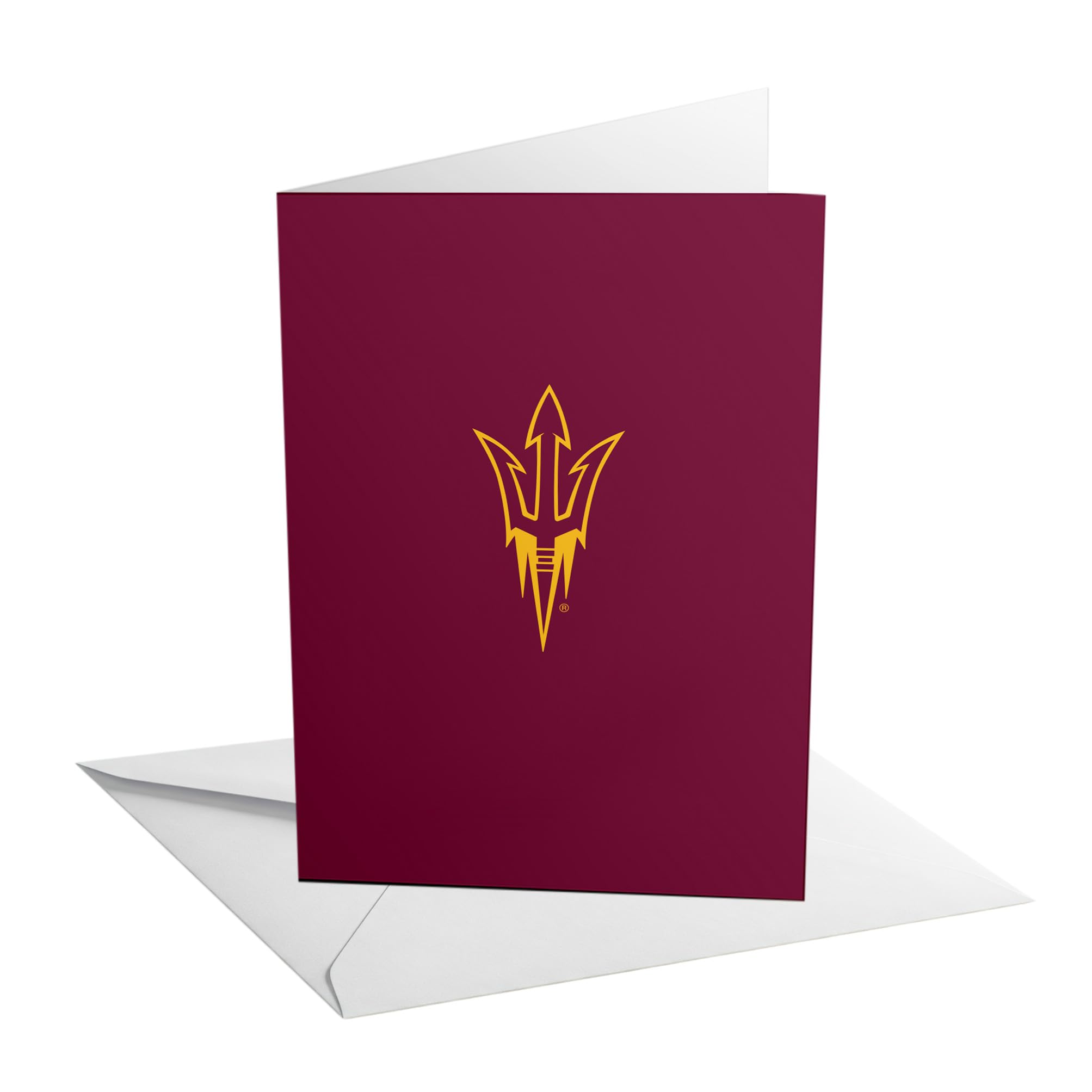 Arizona State University 5x7 Inch Greeting Card ASU Sun Devils Single Folded Cardstock with Envelope Party Celebration Officially Licensed (5x7 Card A - Congrats)