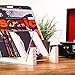 KAIU Vinyl Record Storage Holder - Solid Wood with Crystal Clear Acrylic Holder - Premium Design, Perfect 12
