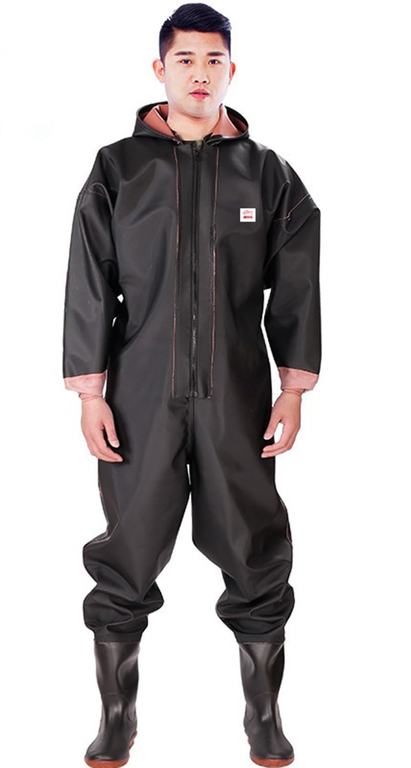 Vadeadores De Pesca,Vadeadores De Pesca para Hombres Impermeable, Vadeadores De Pecho para Adultos, Vadeadores De Pesca Y Caza con Bolsillo Y Colgador De Vadeador K,47