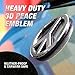 Classic Chrome Peace Sign Logo - Metal Car Emblem by Revolution Car Badges - Antiwar Peace and Love Symbol - Premium Alternative to Bumper Stickers, Decals, and Magnets (Chrome Plated Metal)