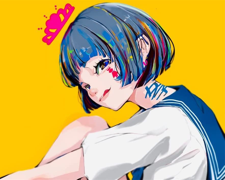 Amazon | 数字で描く 番号でペイント デジタル絵画 アクリルガール