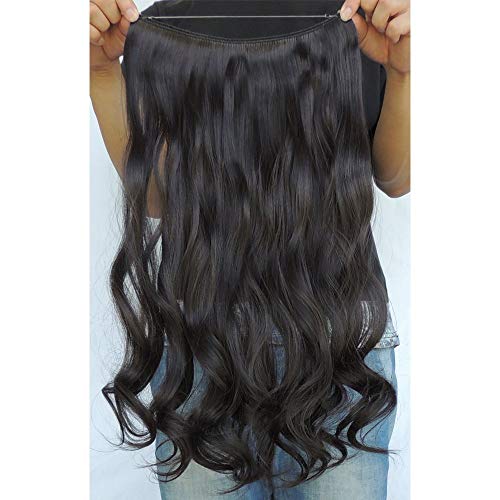Secret Halo Hair Extensions Flip in Curly Wavy Hair Extension Synthetic Women Hairpieces 20" (4A) - Thumbnail 7