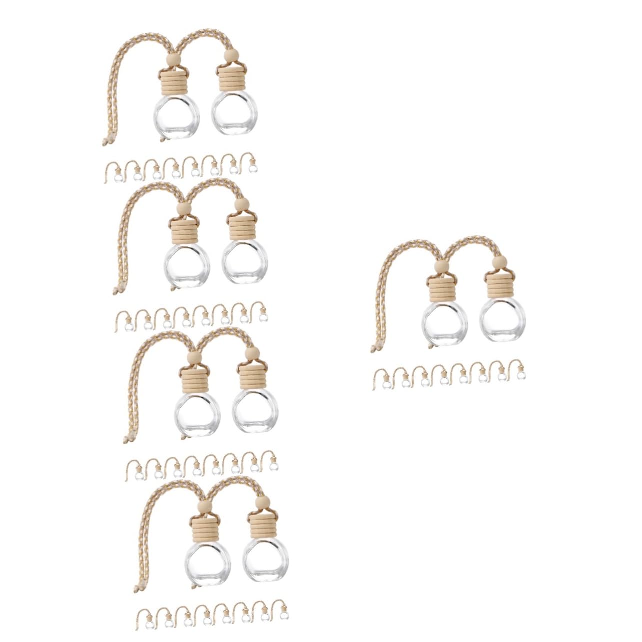 ABOOFAN 5 Set Di Accessori Per Auto Diffusori Di Fragranze Per Auto Ciondoli Per Bottiglie Di Profumo Bottiglie Vuote Per Auto Per Diffusore 10 Pezzi * 5