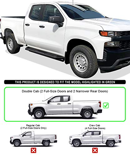 Estribos laterales acero inoxidable para Silverado 2019-2026 miniatura 2