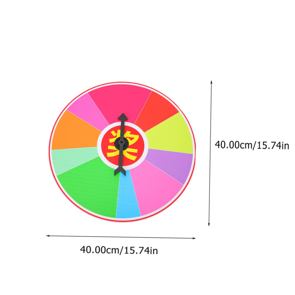 SUPVOX Portable Wheel 40cm Diameter Prize Wheel Fun Game Prop for Parties Events Teaching