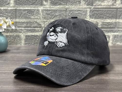 Image of Embroidered Animal Hat Gift for Men Women, Adjustable Baseball Cap | Animal Lover Collection, Casual Outdoor Wear, Breathable Cotton Fabric, Adjustable Buckle Closure