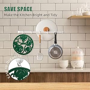 Cast Iron Trivet for Hot Dishes, Pumpkin Pattern Decorative Trivet for Hot Pots & Pans, Round Metal Heat-Resistant Pad Mat for Protective Countertop, Green Cast Iron Trivet for Hot Dishes Pumpkin Pattern Decorative Trivet for Hot Pots Pans Round Metal Heat Resistant Pad Mat for Protective Countertop Green