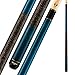 Viking Valhalla 2 Piece Pool Cue Stick with Irish Linen Wrap VA113 (19oz, Blue)