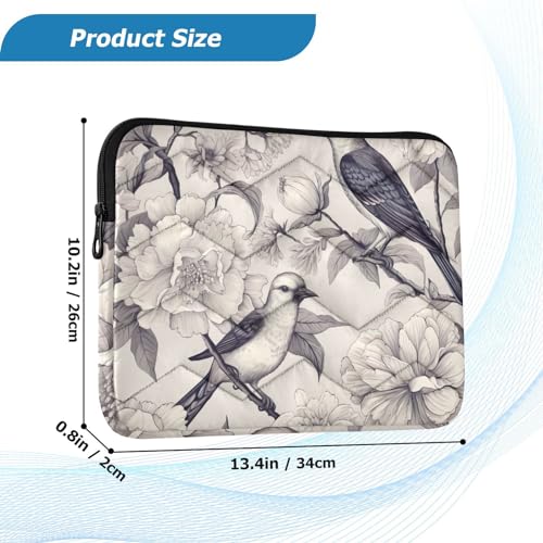 Funda para portátil 13-14 pulgadas impermeable floral miniatura 3