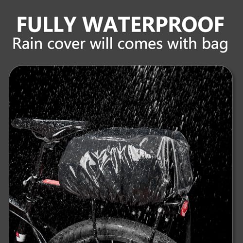 OFFBONDAGE Bike Bags for Bicycles Rear Rack 20/32L Hard Shell Waterproof Bike Trunk Bag for Ebikes Saddle Bags Panniers Rain Cover & Shoulder Strap for Commuter Travel Outdoor - Thumbnail 4
