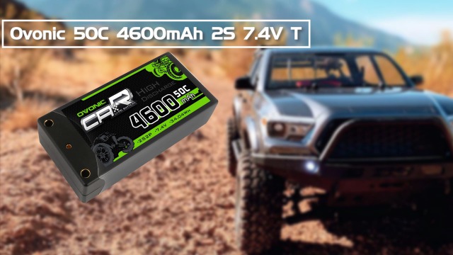 2 Batterie Lipo OVONIC 6200mAh 50C 7.4V 2S Con Deans T Plug – HardCase Per RC Auto E Droni