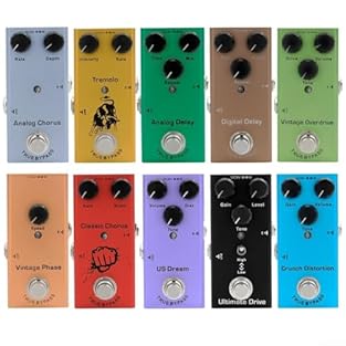 [ALL-IN-ONE EFFECTS PEDAL] Combines Vintage Overdrive, Crunch Distortion, Classic Chorus, Digital Delay, and Tremolo for comprehensive sound shaping. [VINTAGE OVERDRIVE TONES] Achieve mellow and smooth overdrive effects that provide excellent for SUS...