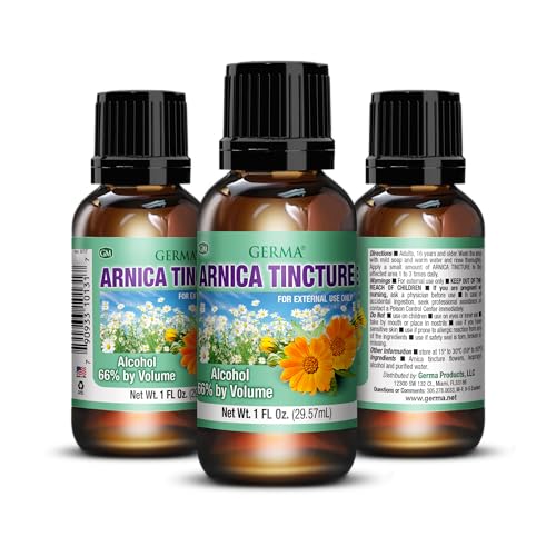 Germa Arnica Tincture. Topical Analgesic. Great for Joint Health, Body Aches and Counterirritant for Bruises. Helps You Maintain a Healthy Skin. 1oz