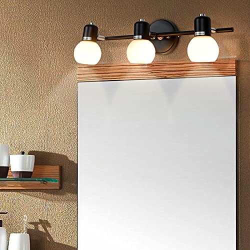Lampe murale miroir noir E14 orientable pour salle de bain