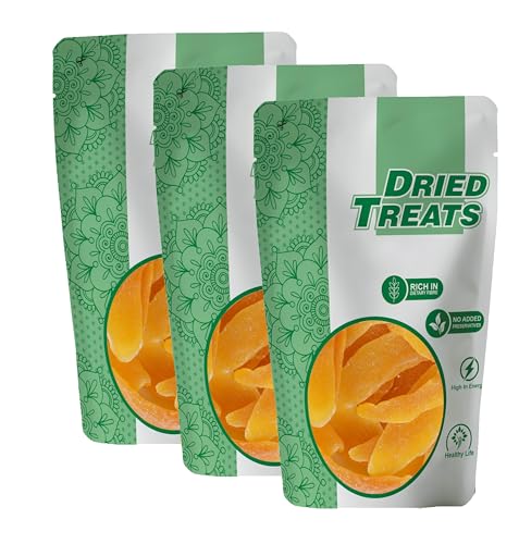 Image of Dried Treats Dried Fruits Nuts And Seeds (Dried Mango, 600 grams (3x200 grams))
