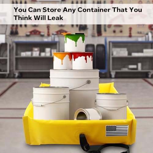 Image of NEWPO Folding Duck Pond, Portable Spill Containment,Wall Containment Berm, Large Dog Pool,Outdoor Dog Pool,Pet Pool 6'X6'