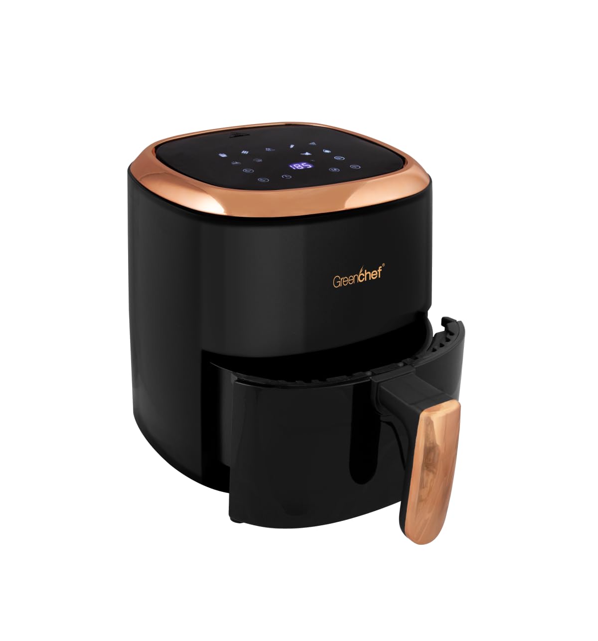 Sponsored Ad - Greenchef Digital Air Fryer Frizzle with Touch Panel, uses up to 90% less fat, 8 Pre-set Menu, 1200W, 4.2 Liter (Black), Large