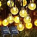 Joomer 2 Pack Globe Solar String Lights, 20ft 30 LED Solar Globe Lights,Waterproof 8 Modes Crystal Ball Lighting for Patio, Lawn, Garden, Wedding, Party, Christmas Decorations (Warm White)