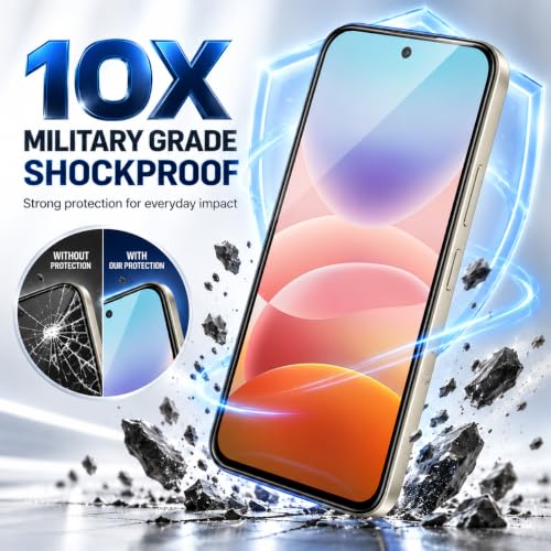 Image of ArmourPro Tempered Glass for Redmi 17-9H Anti Scratch Screen Protector, Edge to Edge Coverage, HD Clarity, Smooth Touch, Case Friendly | Black, Pack of 2