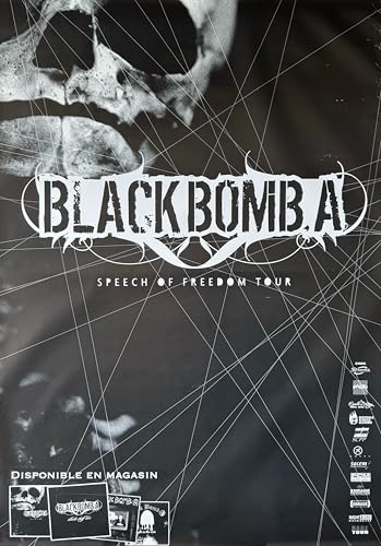 Affiche souvenir de concert Black Bomb A 2004 format 70x100 pour nostalgiques du metal