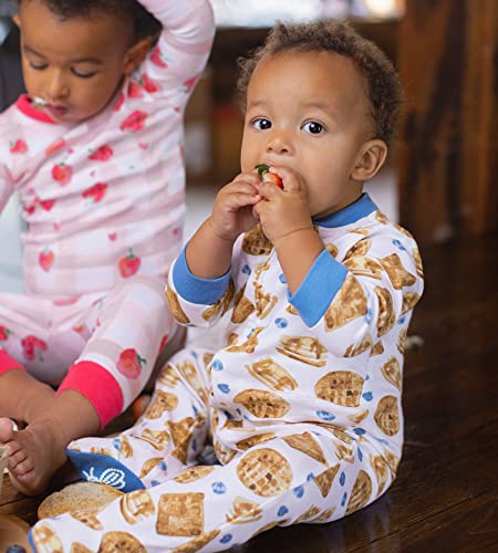 Image of Burt's Bees Baby unisex-baby Sleep & Play, Organic One-piece Romper-jumpsuit Pj, Zip Front Footed Pajama