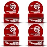 RedOne Cire Aquatique Coiffante Rouge 150 ml | Contrôle des bords | Ultra-tenue | Cire capillaire pour hommes et femmes | Parfum Fraise | Contrôle maximum | Lot de 4