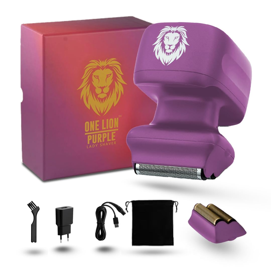 Skull Shaver One Lion Purple Pro Rasierer für Frauen - Einfache Haarentfernung - Elektrorasierer mit gestufter Doppelfolientechnologie | Einfache Haarentfernung, Elektrorasierer mit gestufter Doppelfolientechnologie, Für Frauen
