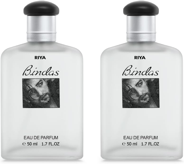 RIYA BINDAS | 50 ml Perfume for Men | Eau De Parfum with Long Lasting Fragrance | Aromatic Woody Spicy Scent | Scent of Swag | Fragrance Spray | Men Perfume | Pack of 2 (50 ml Each)
