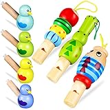 jojofuny Wood Carved Animal Whistle Bird Blowouts Whistle Toy Animal Noise Makers Easter Basket Fill