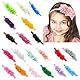 2 Stück Baby Haarband Chiffon Baby Stirnband Blumen Stirnband Baby Mädchen Stirnbänder Elastischer Turban Haarschmuck für Säuglinge Kleinkinder Neugeborene,Babyzubehör Haarschmuck,Schwarz