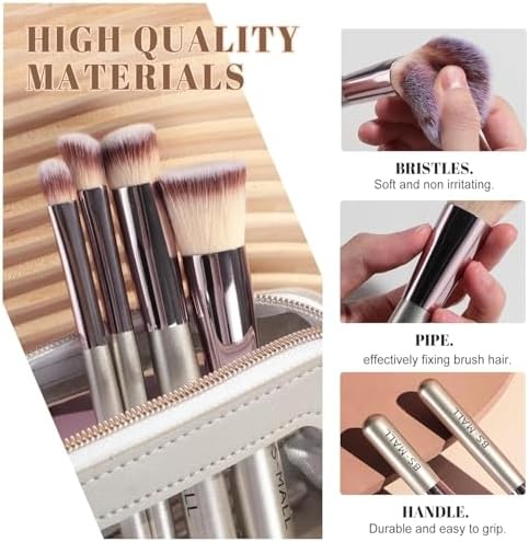 Travel Makeup Brush Set BS-MALL 14 Pcs