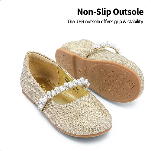 image for DREAM PAIRS Toddler Girls Mary Jane Ballerina Dress Flats Pearl Strap 