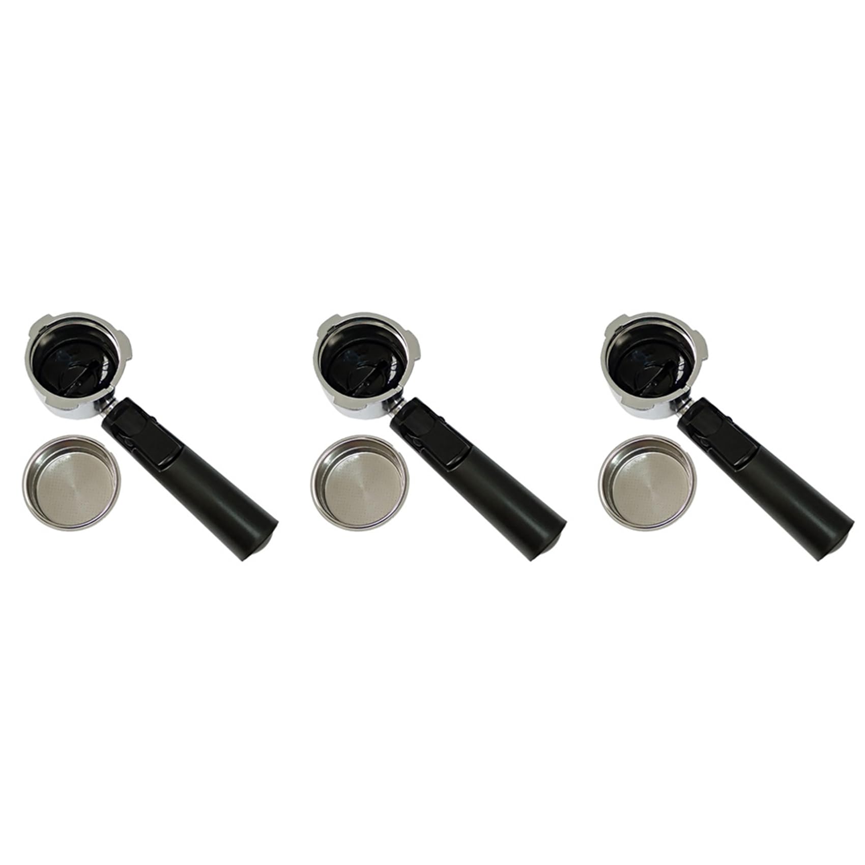 Vjsujehgy 3 Set 51Mm Bottomless Coffee Reusable Filters Portafilter for Homix Holder 60Mm 15-20Bar for Espresso Coffee Maker Parts