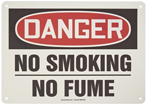 Panneau danger bilingue espagnol no smoking plastique 10x14 pour éviter les accidents