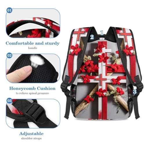 Ensemble de cartables multicolore motif croix rouge de Pâques idée cadeau