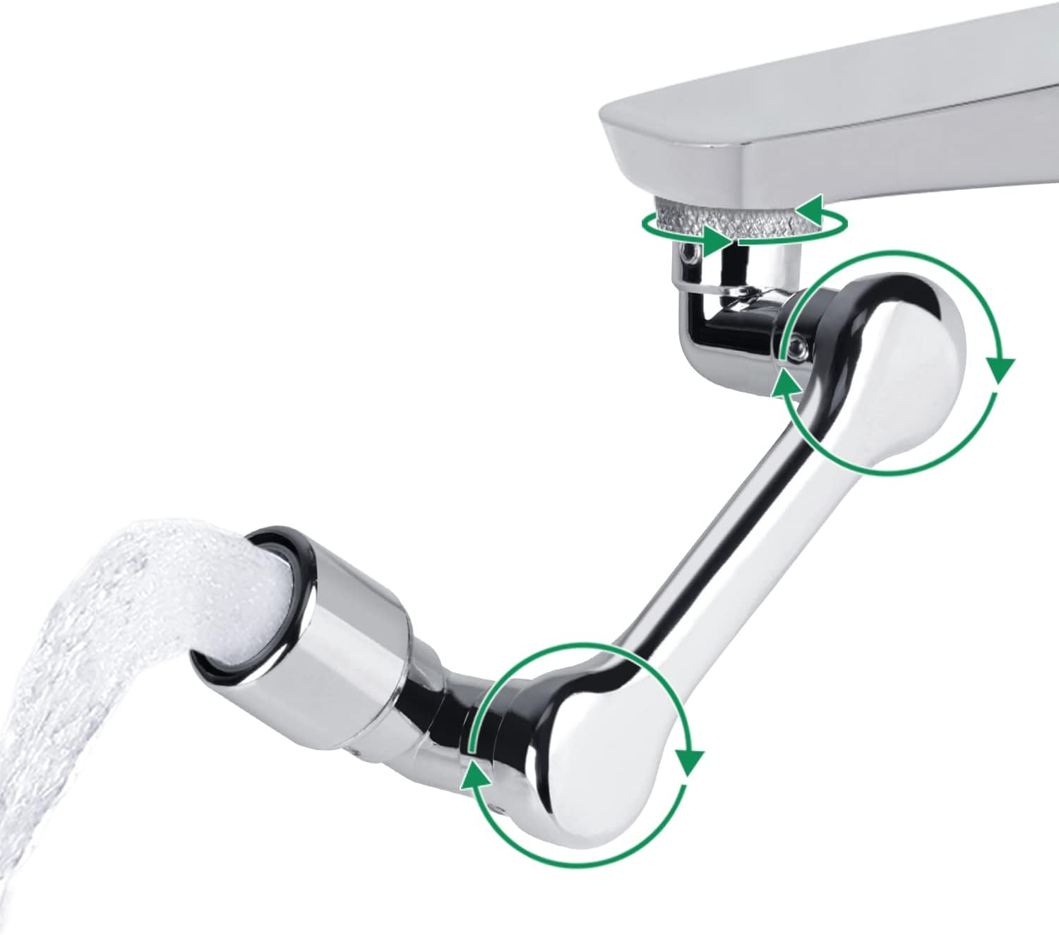 8T8 1080° Rotating Faucet Aerator Extender, LargeAngle Water Nozzle