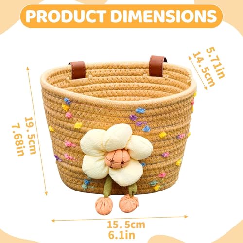 Cesta de bicicleta para niños de algodón artesanal para regalar 6