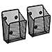 2 Piezas Canasta de Mlmacenamiento de Malla Magnética, Portalápices Magnético de Metal, Utilizado en Oficinas, Salas de Estudio, Cocinas, Neveras,Etc(Negro