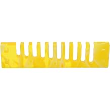 Acrylic Harmonica Comb for Marine Band Crossover Deluxe, Replacement Wind Instrument Accessory with Ergonomic Design, Non - Slip Shelf Back, Flat Plate Surface in Two Colors Yellow