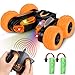 Produktbild Fivejoy Ferngesteuertes Auto, RC Auto 360° Flips 4WD Rennauto mit LED, Stunt Auto Doppelseitig Drehen kinderspielzeug, Orange Modellfahrzeug Ferngesteuerte Autos für Kinder ab 6 Jahren Jungen