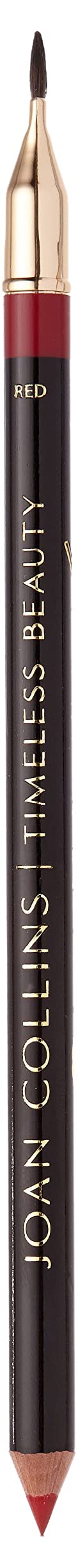Joan Collins Timeless Beauty Contour Lip Pencil and Brush Duo, Red 1.12 G