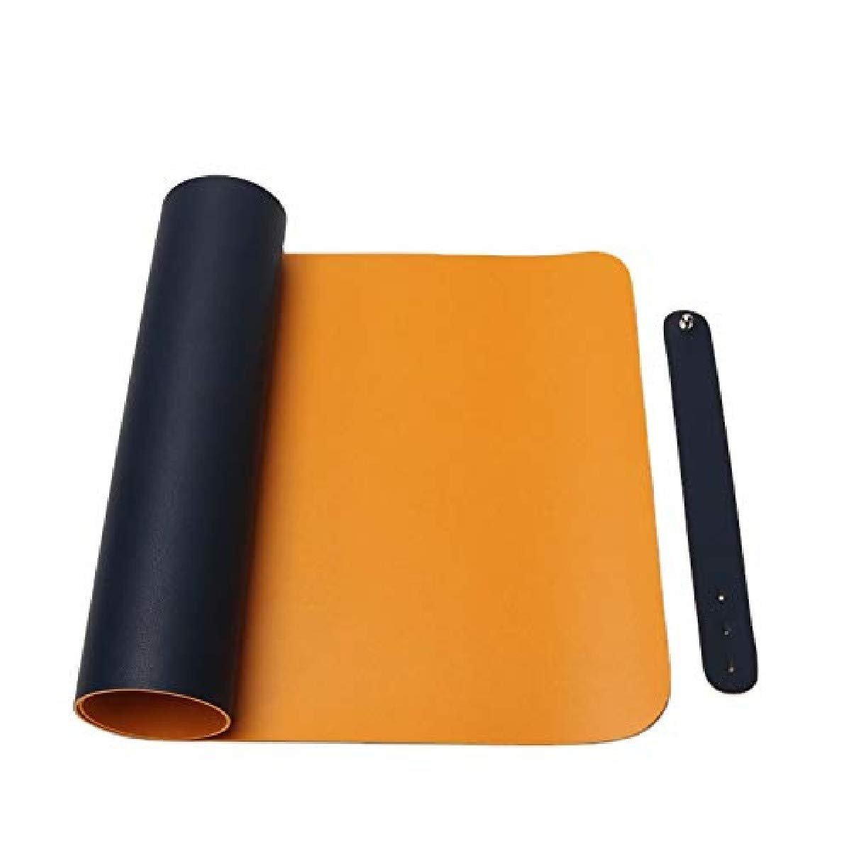 ONICORN Non-Slip Laptop Desk Ultra Thin Large Mouse Pad, Dual Side, Writing Mat Easy Clean Waterproof PVC Leather Table Protector for Office Work, Home, Decor (1 pcs) (Navy Blue+Orange) (B0918BG5R7) Amazon Price History, Amazon Price Tracker