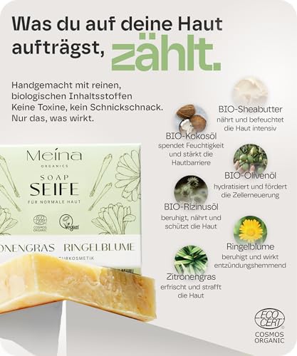 Naturseife Meina Naturkosmetik mit Zitronengras und Kurkuma